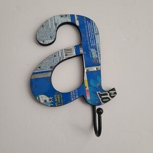Letter a wall hook hanging wall decor blue Decorative "A"